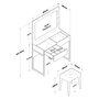 Hanah Home Mesa de Maquillaje con 10 Focos y Puff Blanco BJ164 - 4481